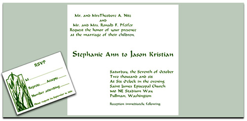 Wedding Invitation and RSVP